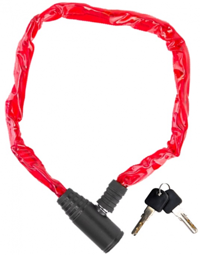 Cable Candado de Acero Cadena Trenza de Color GOLDEN KEY 3,5cm * 120 cm Rojo