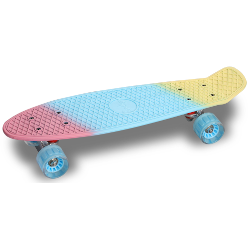 Skateboard de PU Infantil INDIGO 56,5 * 15 cm Multicolor Rosa - Azul - Amarillo