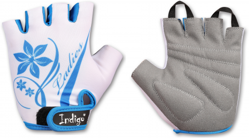 Guantes Fitness- Ciclismo Mujer INDIGO Talle M Gris Claro