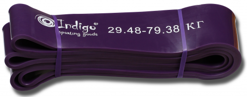 Banda Elástica de Látex INDIGO 208 * 6,4 cm 29-79 Kg Violeta