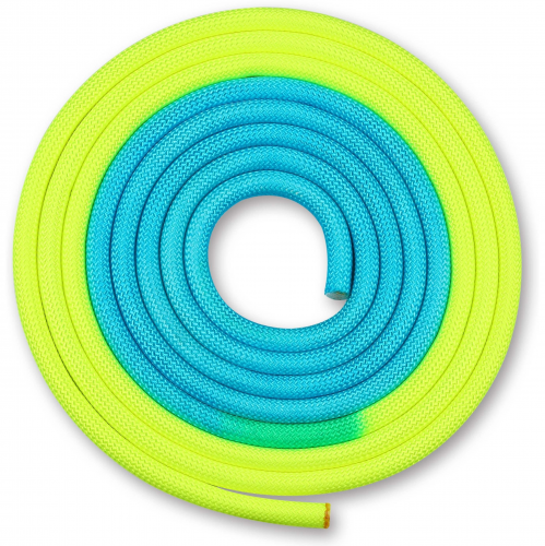 Cuerda para Gimnasia Rítmica Ponderada 165g INDIGO Bicolor3 m Amarillo-Azul