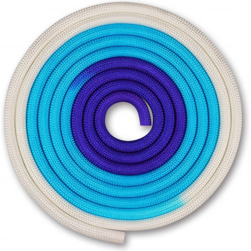 Cuerda para Gimnasia Rítmica Ponderada 165g INDIGO Bicolor 3 m Blanco-Azul-Violeta