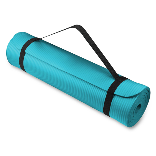 HxG.Esterilla de Yoga Pilates Fitness 1cm antideslizante NBR con gomas para  transportar fácilmente, perfecta para gimnasio en casa (azul NBR) :  : Deportes y aire libre