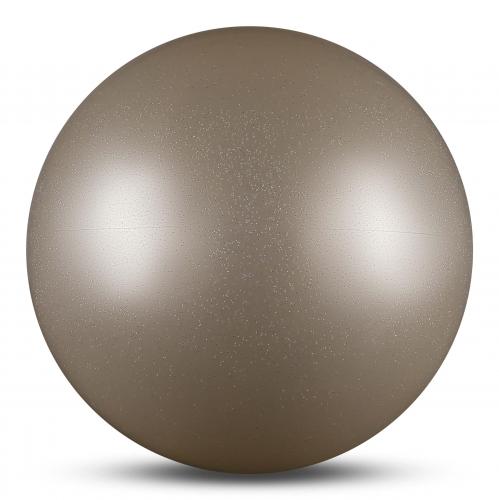 Pelota Silicona Metalizada + Glitter 300 g INDIGO 15 cm Blanco