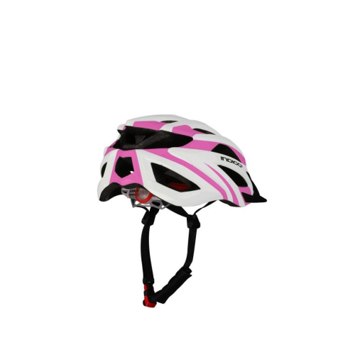 Casco de Bicicleta Adulto con Ventilación INDIGO 55-61 cm Blanco- Rosa