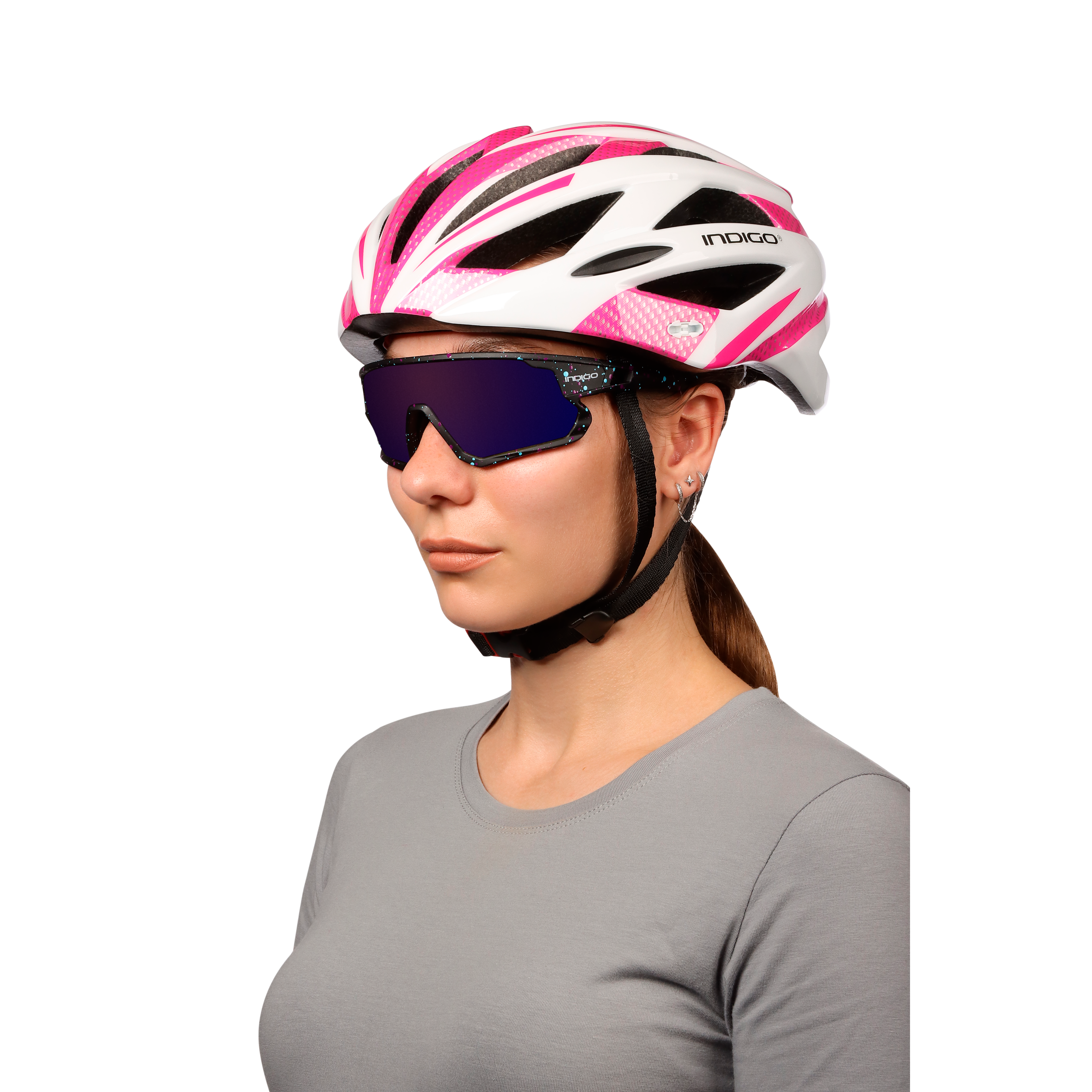 Gafas de Ciclismo INDIGO START Negro Mate-Violeta