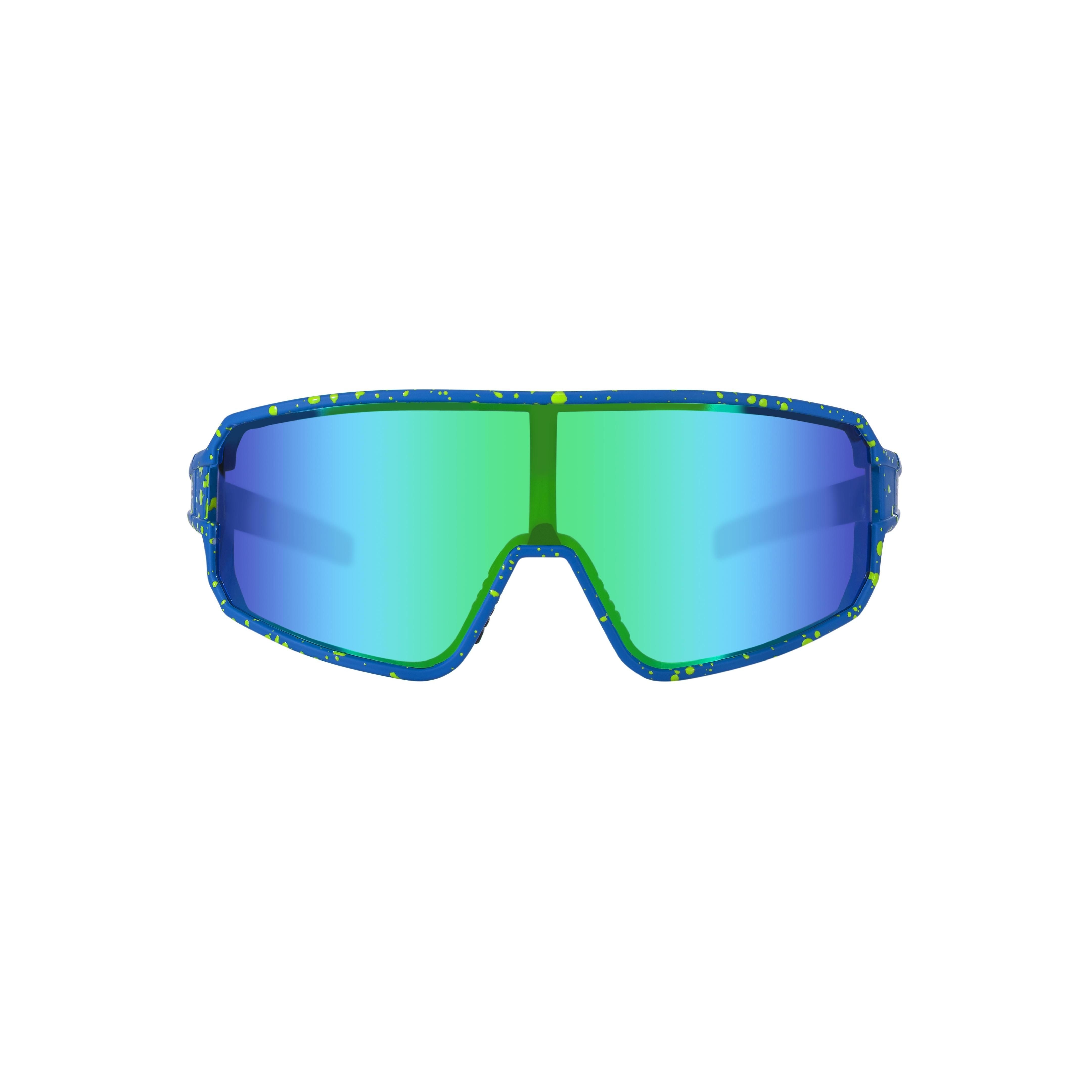Gafas de Ciclismo INDIGO SPEED Azul Mate-Verde