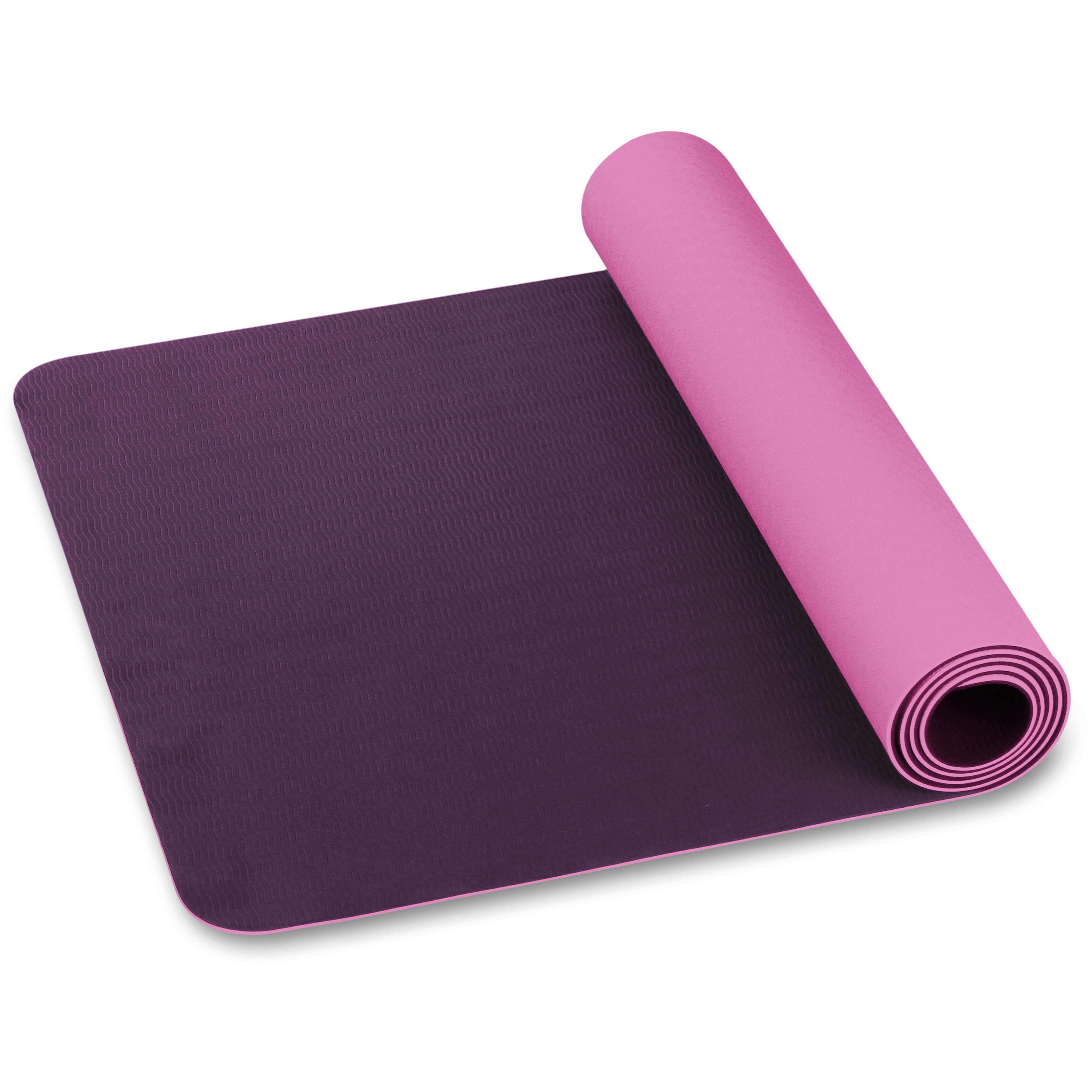 Esterilla de Yoga y Fitness TPE INDIGO Bilateral 173*61*0,5 см Rosa-Violeta