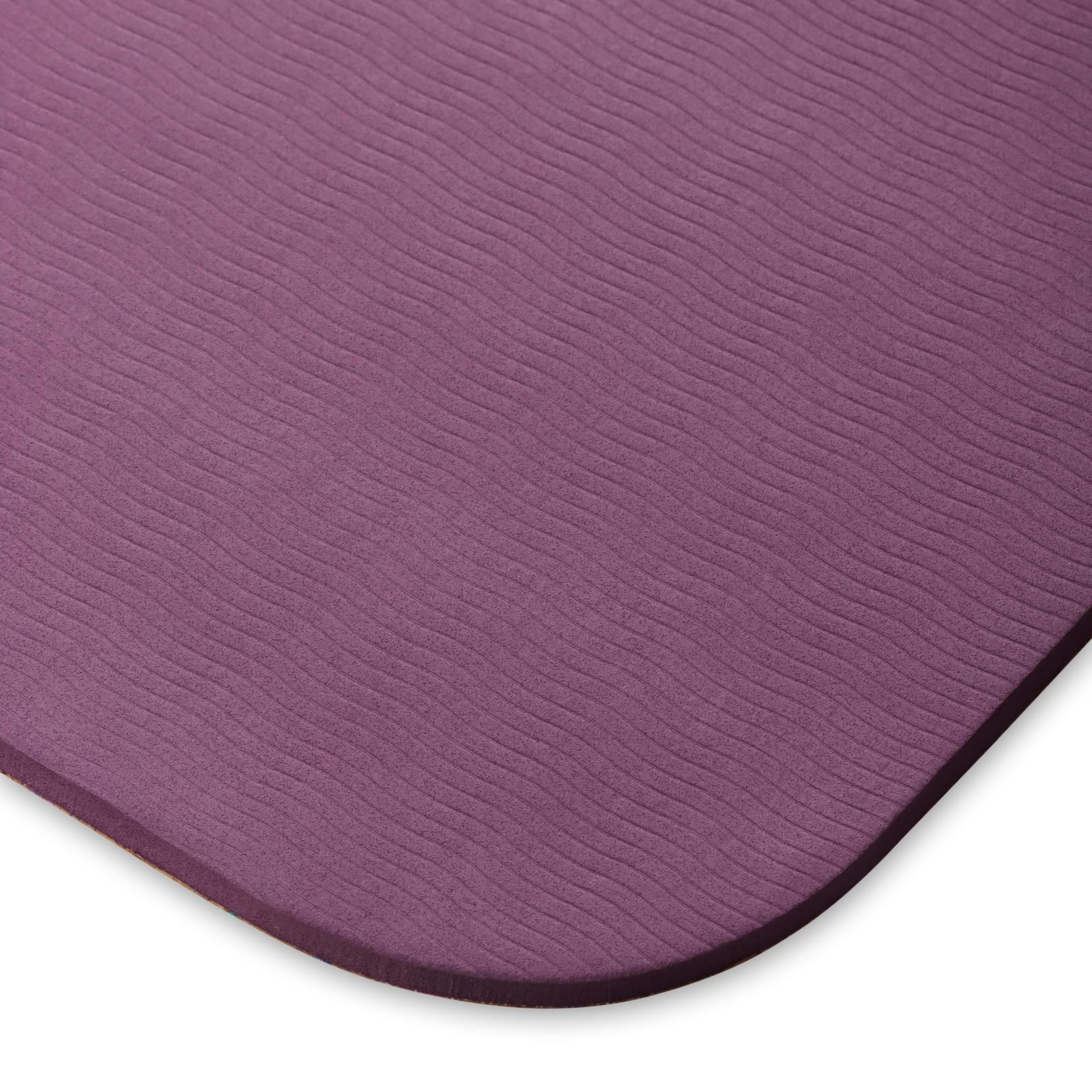 Esterilla de Yoga y Fitness TPE y CORCHO INDIGO 173* 61* 0,6 cm Marrón- Violeta