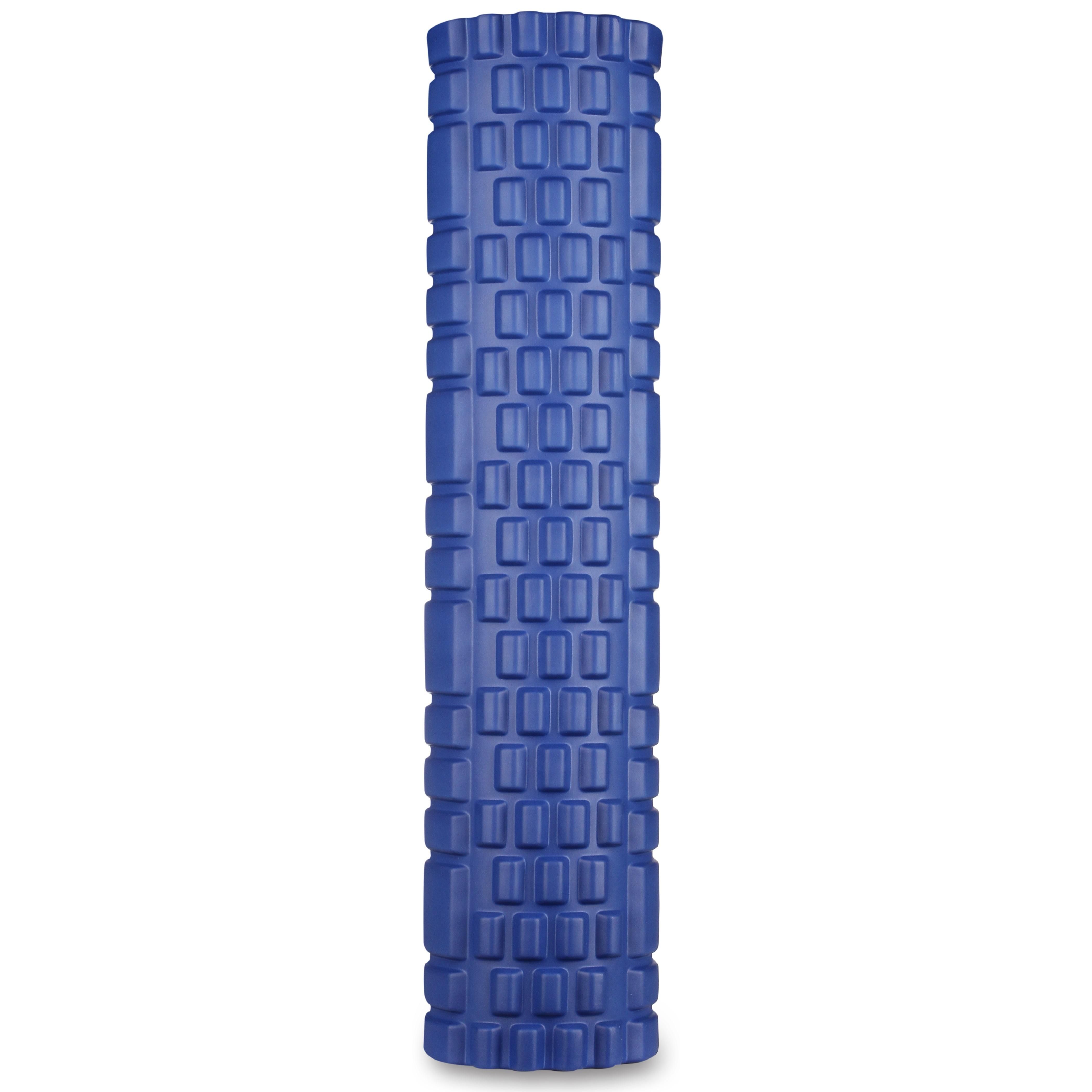 Rodillo de Espuma Redondo para Masajes Musculares y Yoga PVC  INDIGO 61*14 см Azul