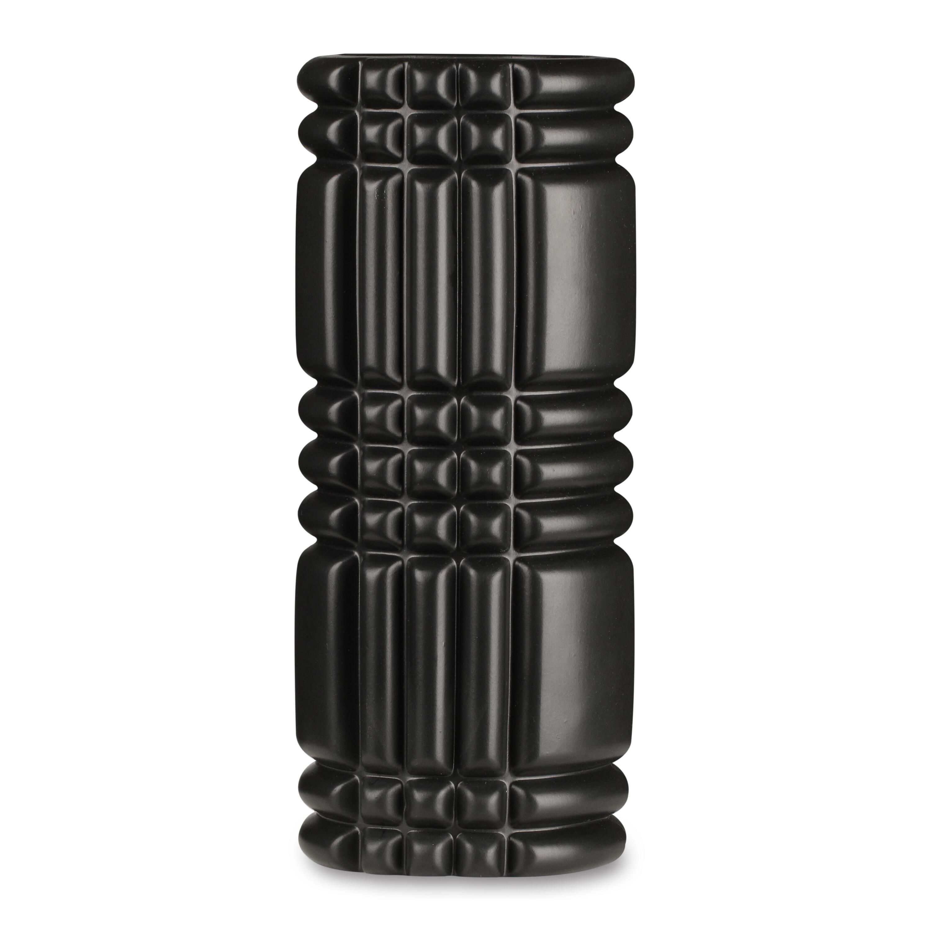 Rodillo de Espuma Redondo para Masajes Musculares y Yoga PVC INDIGO 33 * 14 cm Negro