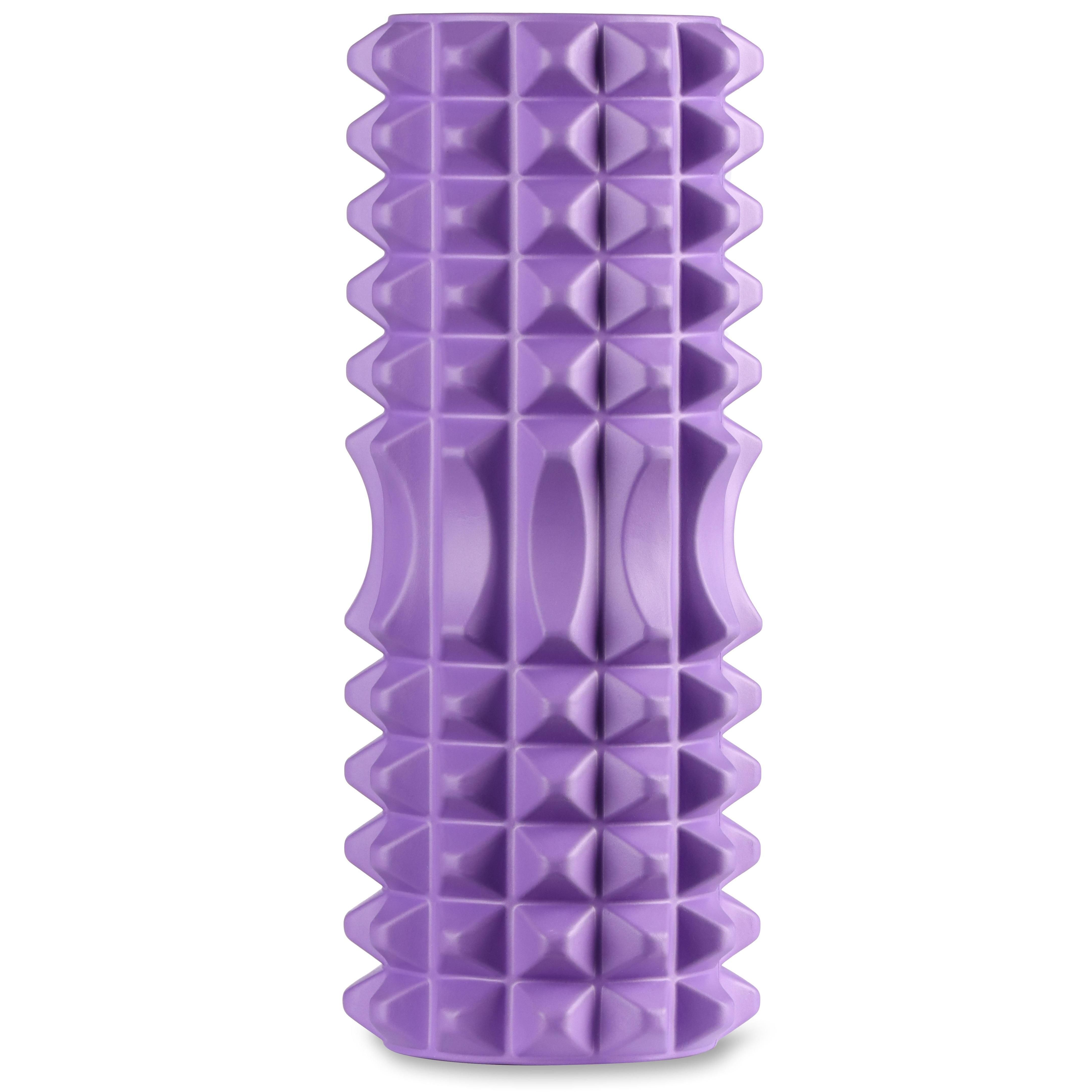 Rodillo de Espuma Redondo para Masajes Musculares y Yoga PVC INDIGO 33*14 cm Violeta