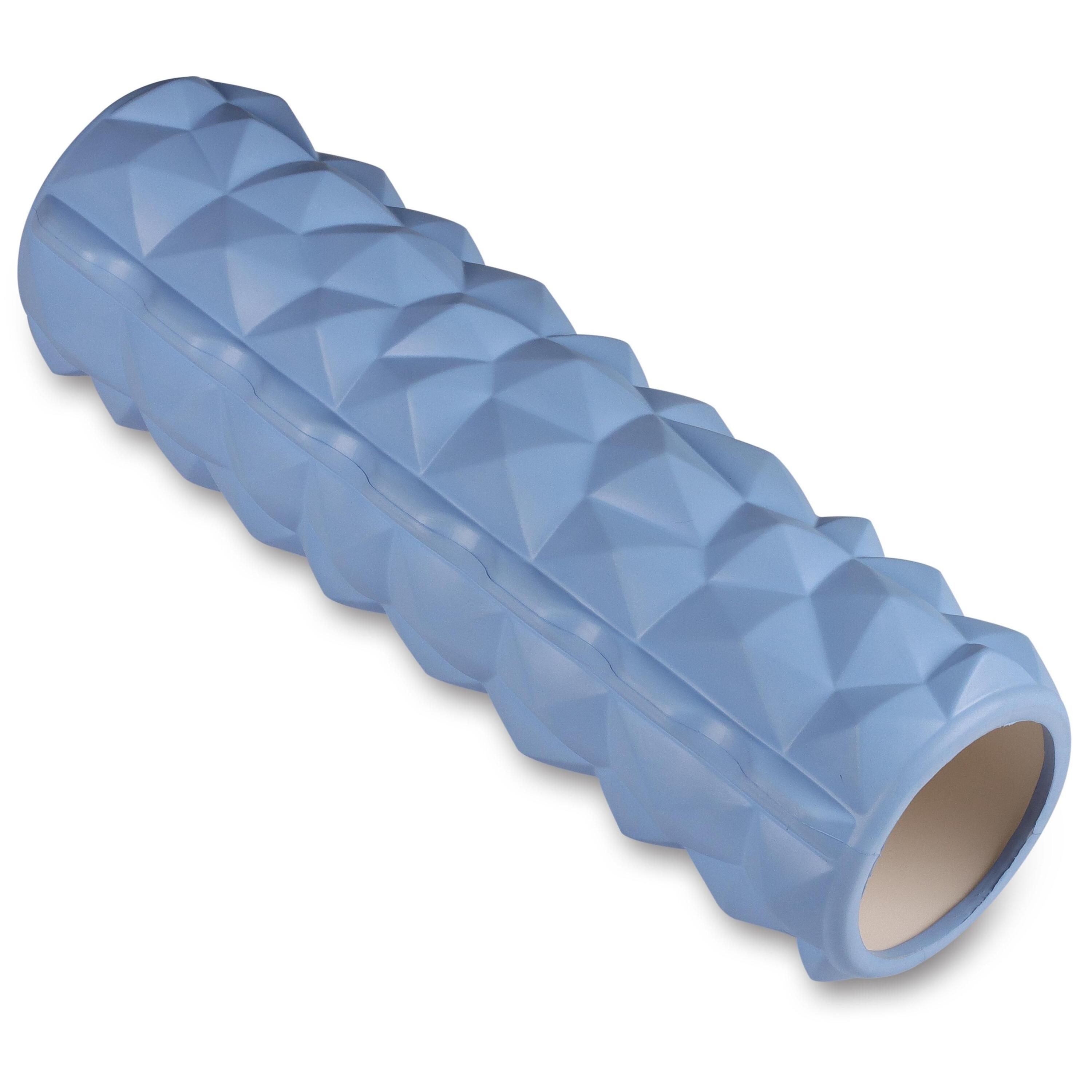 Rodillo de Espuma Redondo para Masajes Musculares y Yoga de PVC INDIGO 45*14 cm Azul Claro