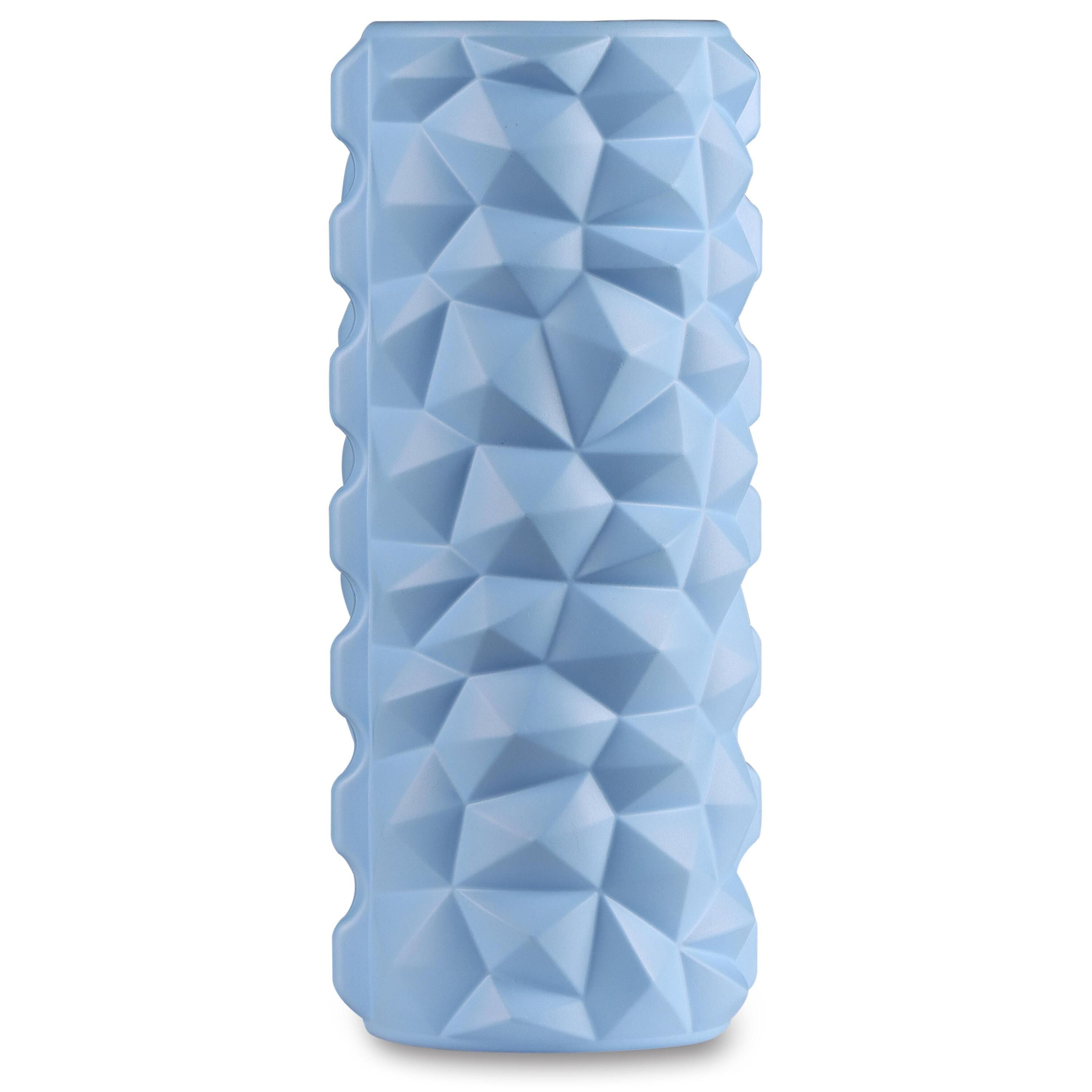 Rodillo de Espuma Redondo para Masajes Musculares y Yoga de PVC  INDIGO 33*14 cm Azul Claro