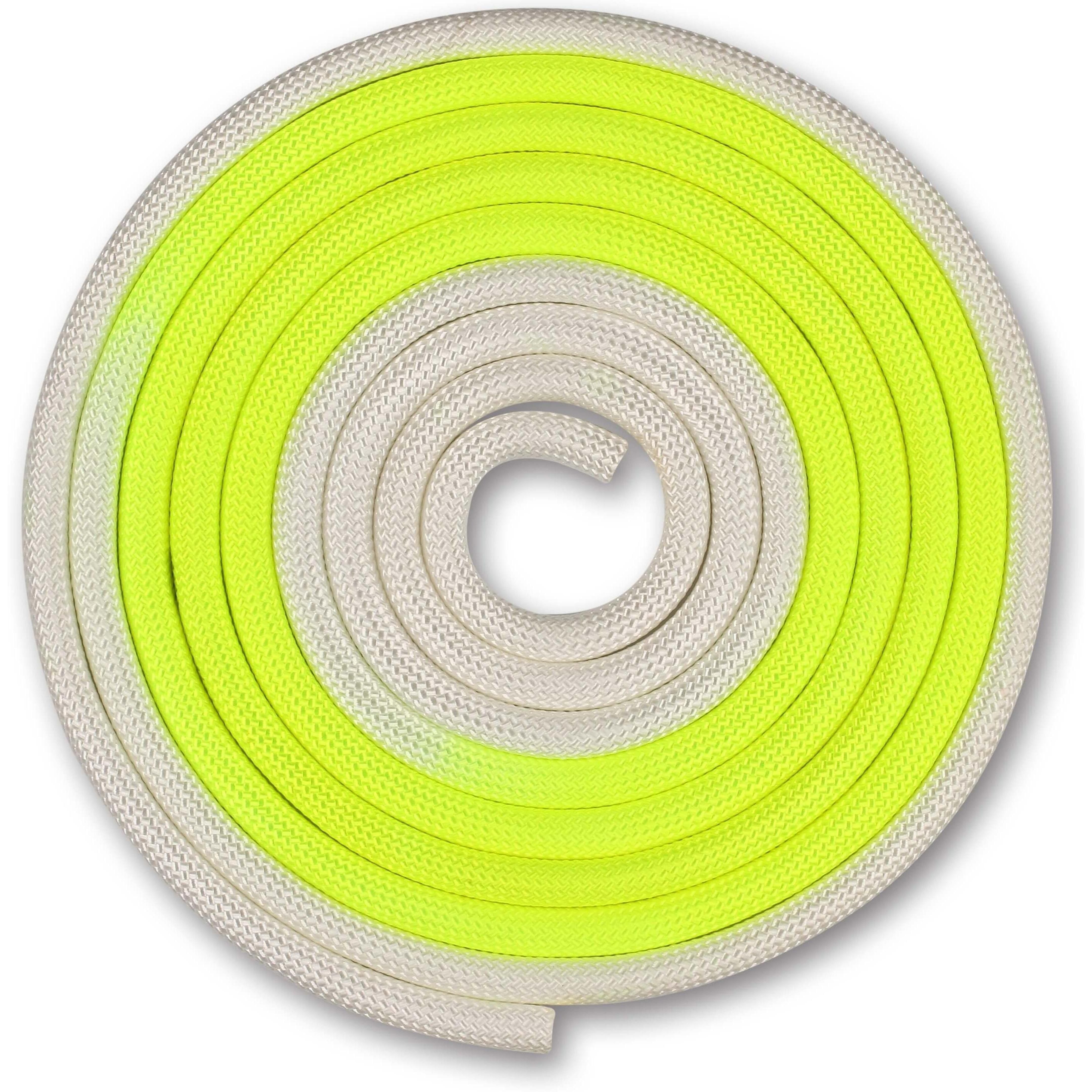 Cuerda para Gimnasia Rítmica Ponderada 165g INDIGO Bicolor 3 m Blanco-Limon