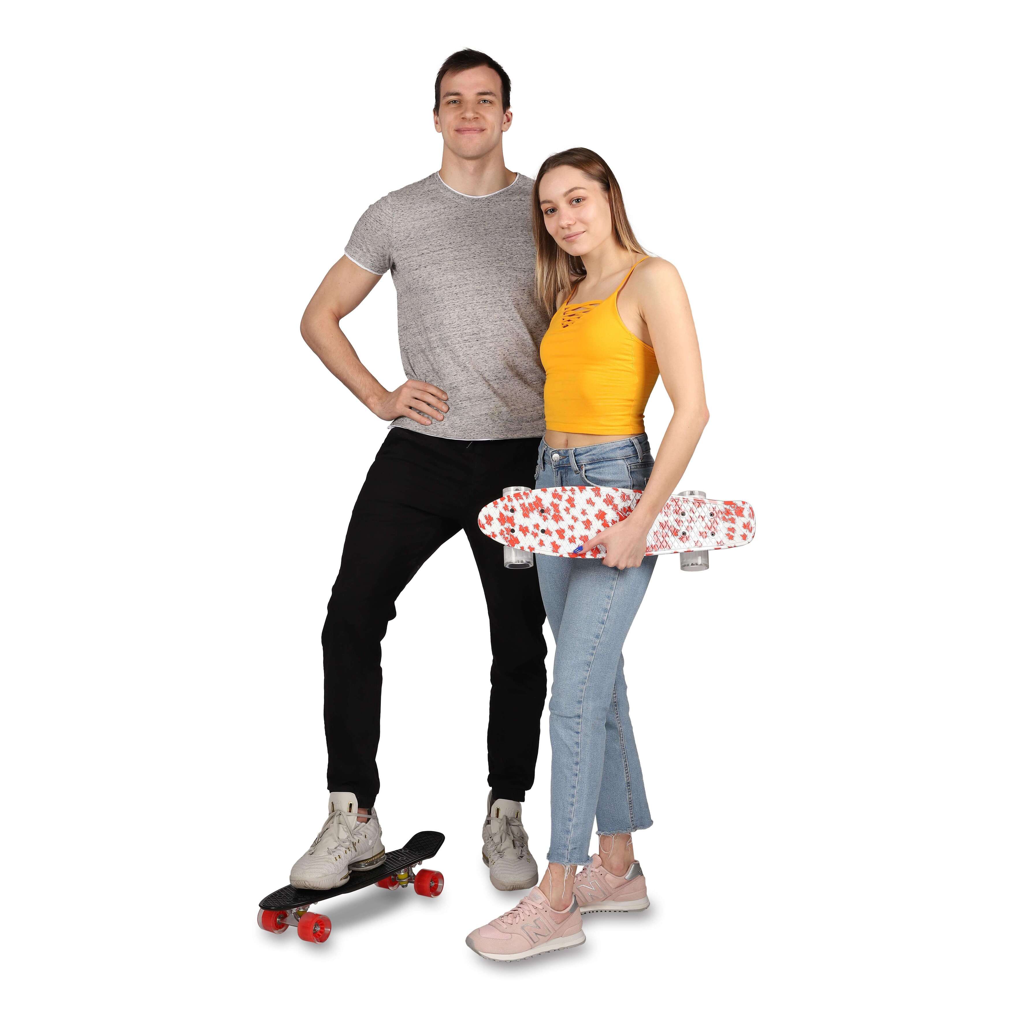 Skateboard de PU Infantil FLOWERS INDIGO 56,5 * 15 cm