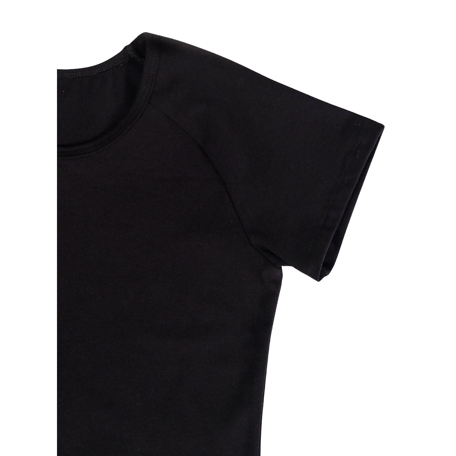 Camiseta Mangas Raglán de Algodón SOLO Negro Talla 28