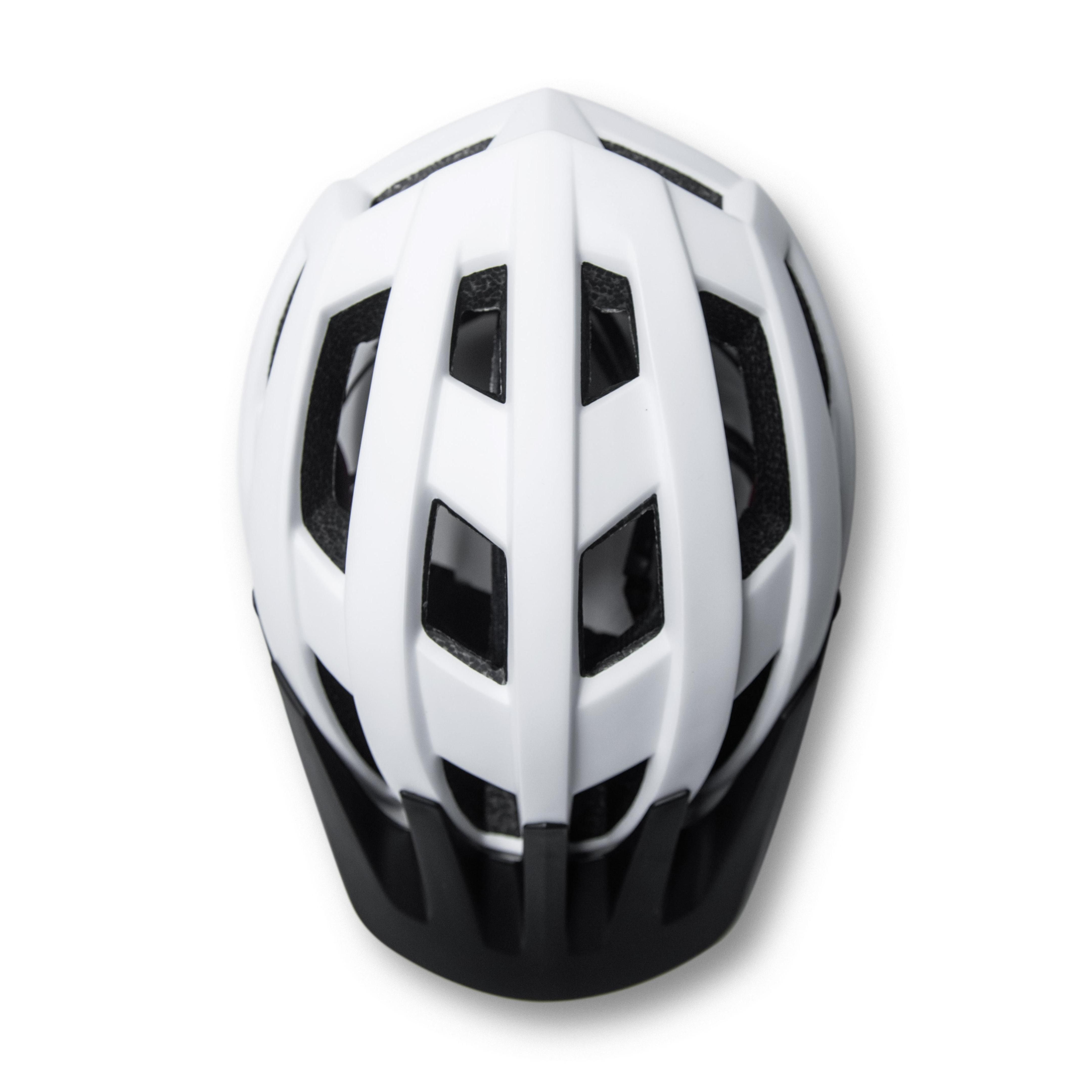 Casco de Bicicleta Adulto con Ventilación INDIGO 55-61 cm Blanco-Negro Mate