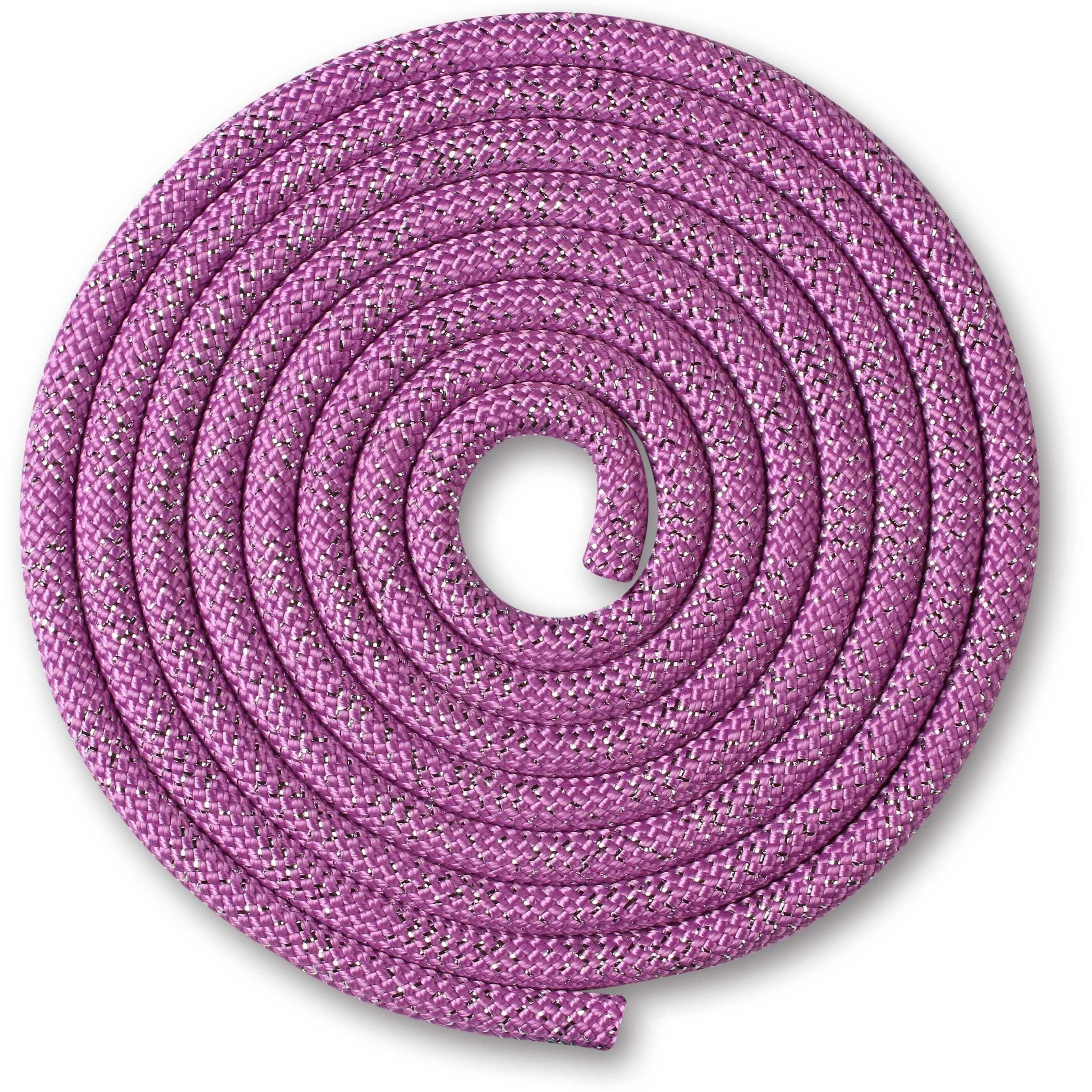 Cuerda para Gimnasia Rítmica Ponderada 150 g con Lurex INDIGO 2,5 m Púrpura