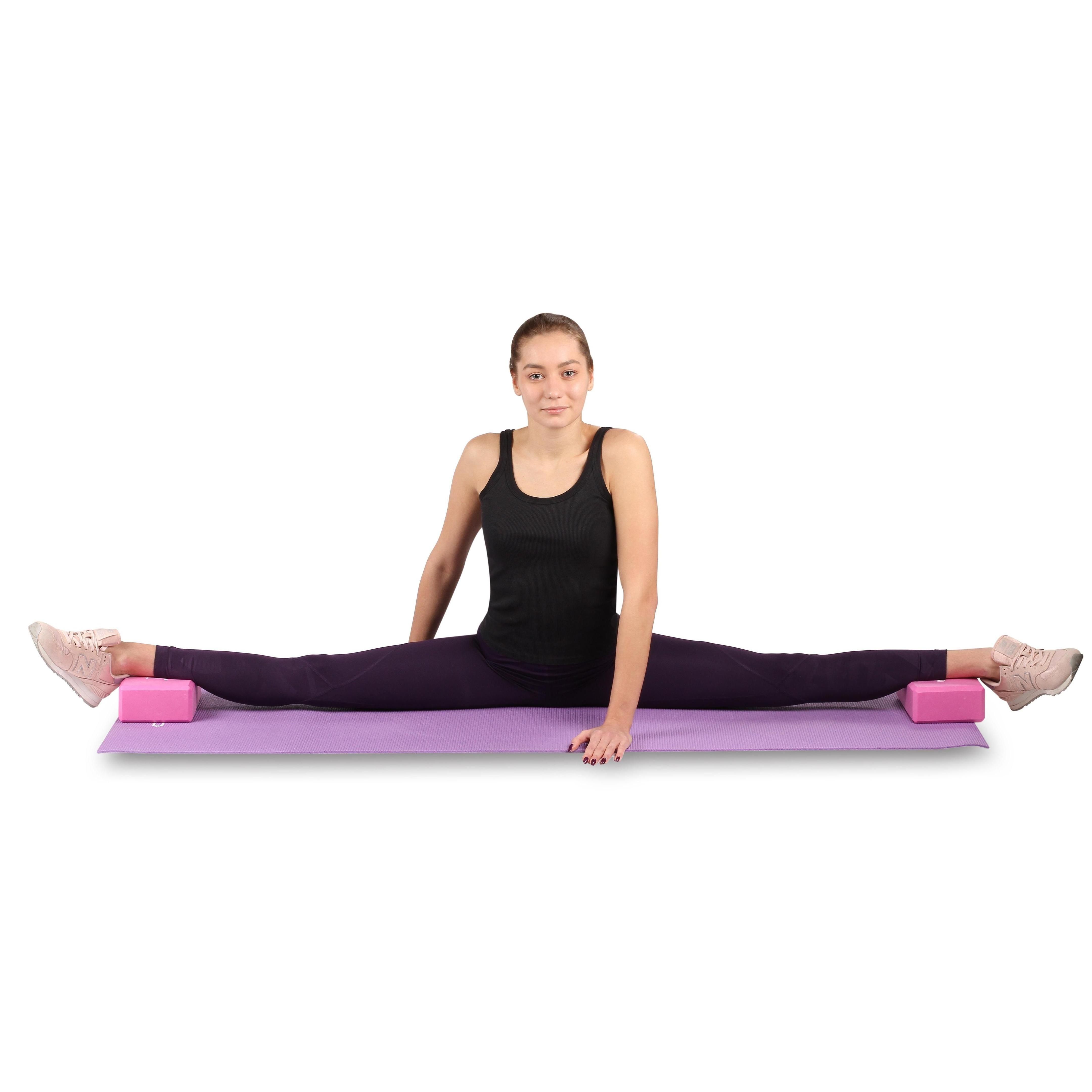 Bloque de Yoga INDIGO 2 Piezas de Espuma EVA y Pilates Ligero y Antideslizante Negro